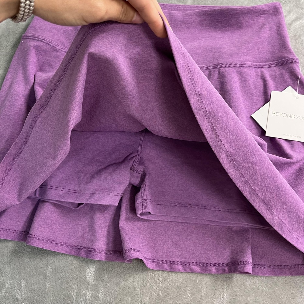 Beyond Yoga Skort Womens XL Purple Heather Pull On Built In Shorts Yoga Athletic - Picture 4 of 10